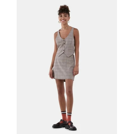 No Boundaries Vest and Mini Skirt Set 2-Piece Women’s | Walmart (US)