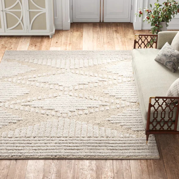 Colletta Performance Beige/Ivory Rug | Wayfair North America