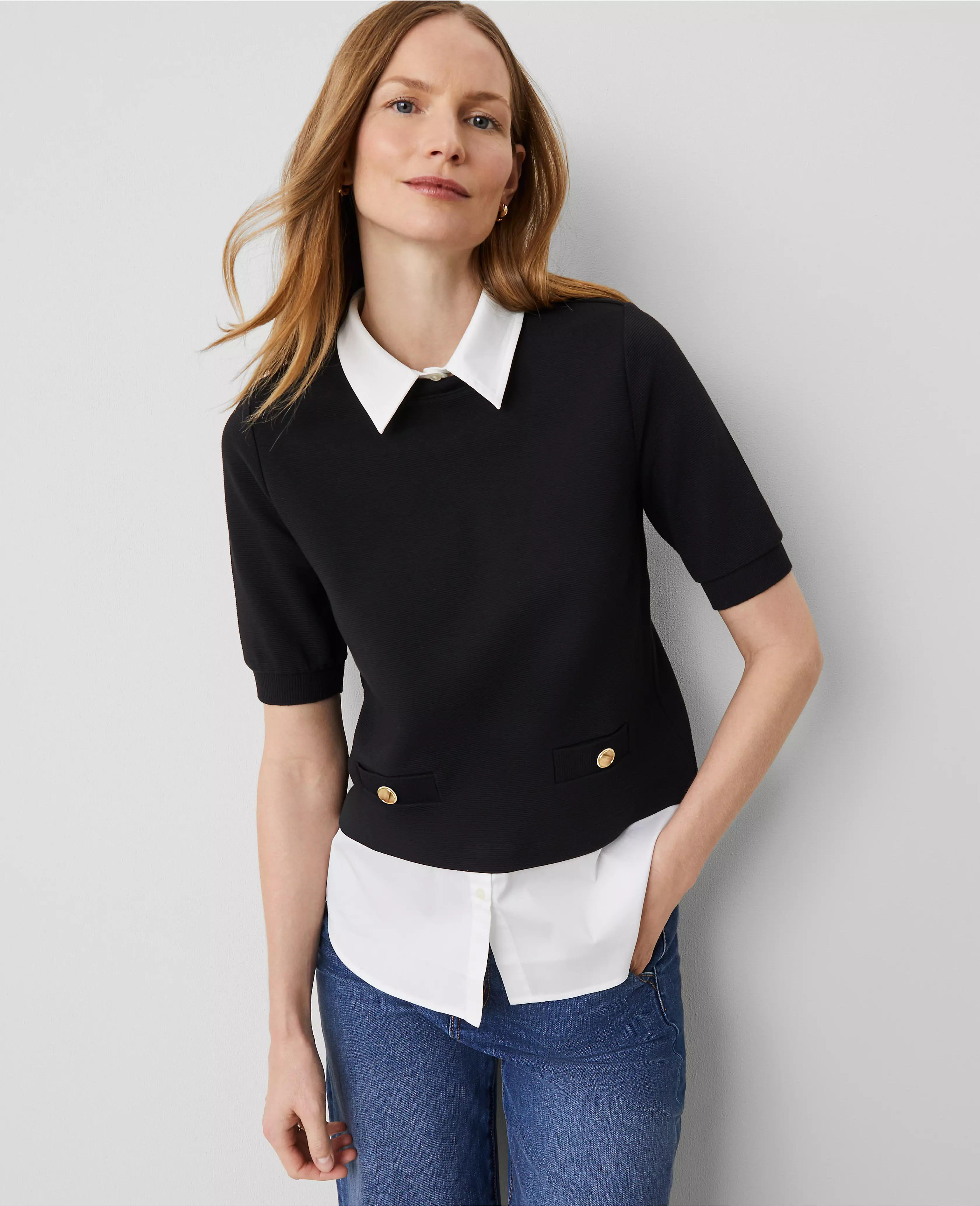 Layered Mixed Media Top | Ann Taylor
