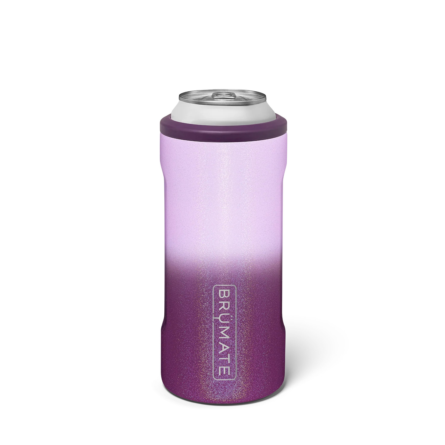 Hopsulator Slim | Purple Glitter Ombre Can Coolers | BrüMate | Brumate