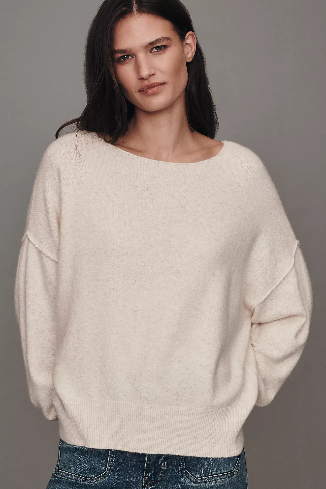 The Haley Boat-Neck Wool Blend Sweater | Anthropologie (US)