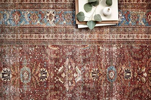 Loloi II Layla Collection LAY-01 Brick / Blue, Traditional 2'-6" x 12'-0" Runner | Amazon (US)