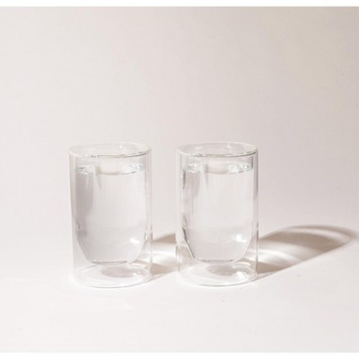 YIELD 12 oz Double-wall Glass, Boxed Set of 2 - Clear | Target