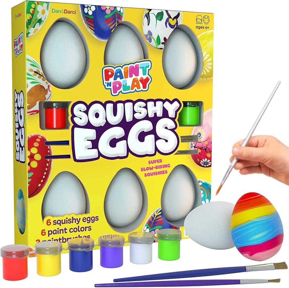 Dan&Darci Egg Squishy Painting Kit - Arts and Crafts for Girls and Boys - Kids Easter Art Activit... | Amazon (US)