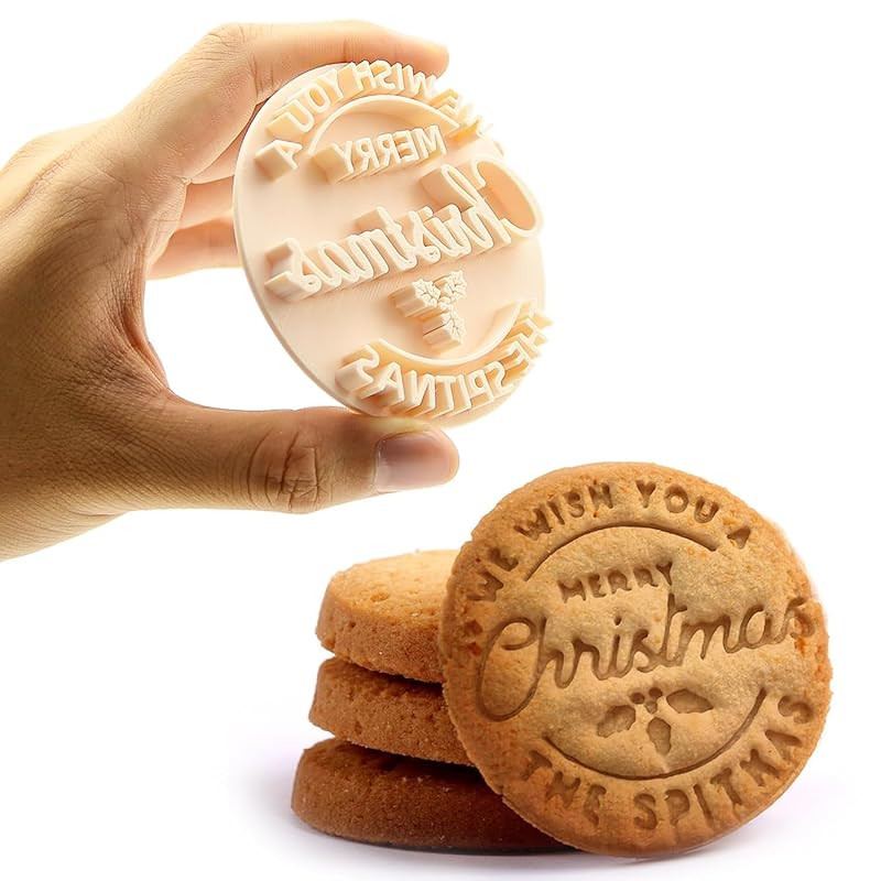 Personalized Christmas Cookie Stamp with Cutter, Custom Merry Christmas Cookies with Your Family'... | Amazon (US)