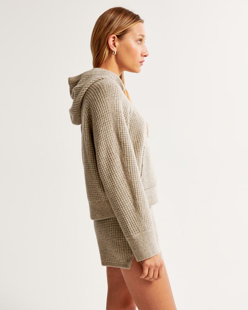 Women's Lounge Waffle Sweater Hoodie | Women's Intimates & Sleepwear | Abercrombie.com | Abercrombie & Fitch (US)