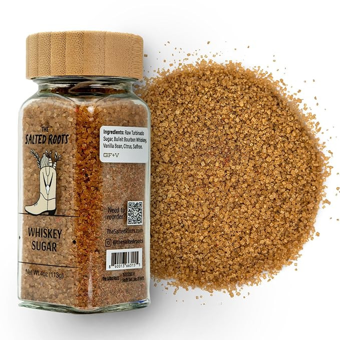 The Salted Roots Whiskey Sugar - Bourbon Infused with Vanilla Bean, Citrus & Saffron – Sweet & ... | Amazon (US)