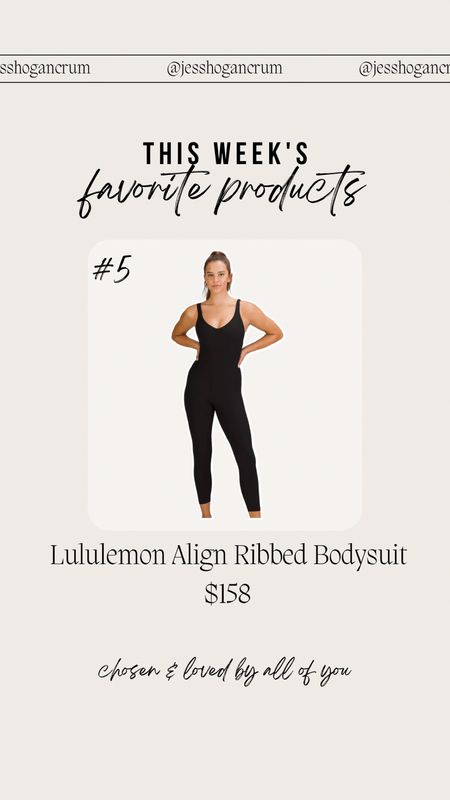 #5 of this week’s favorite products chosen & loved by all of you - lululemon align ribbed bodysuit 

#LTKfit #LTKstyletip #LTKtravel