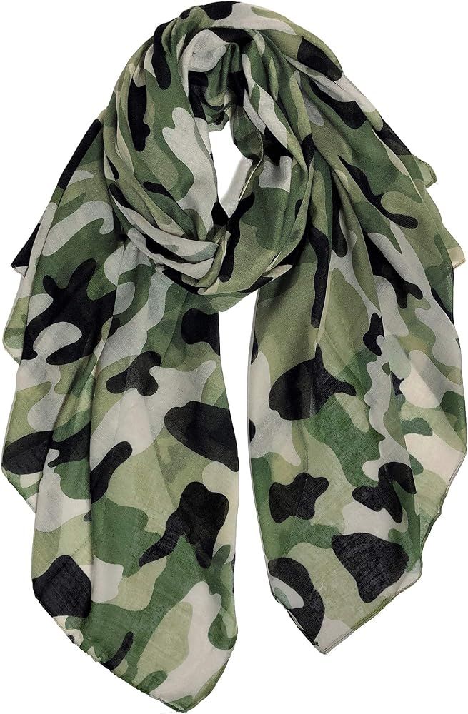 GERINLY Scarves - Lightweight Fall Winter Travel Scarf Camouflage Print Shawl Wrap | Amazon (US)