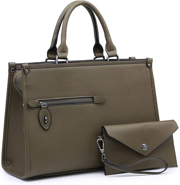 Dasein Women Purses Satchel Handbags Top Handle Bags Work Tote Shoulder Bag With Long Strap Match... | Amazon (US)