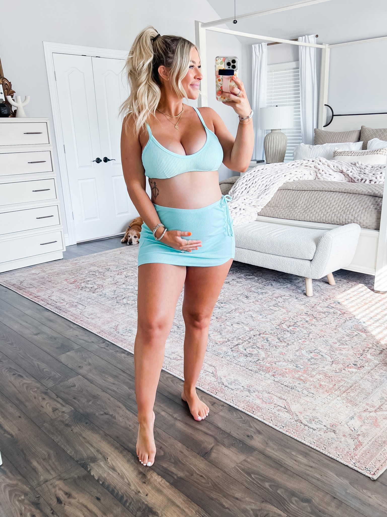 XL in the top. Large in bottoms and skirt  

#LTKswim #LTKsalealert #LTKbump