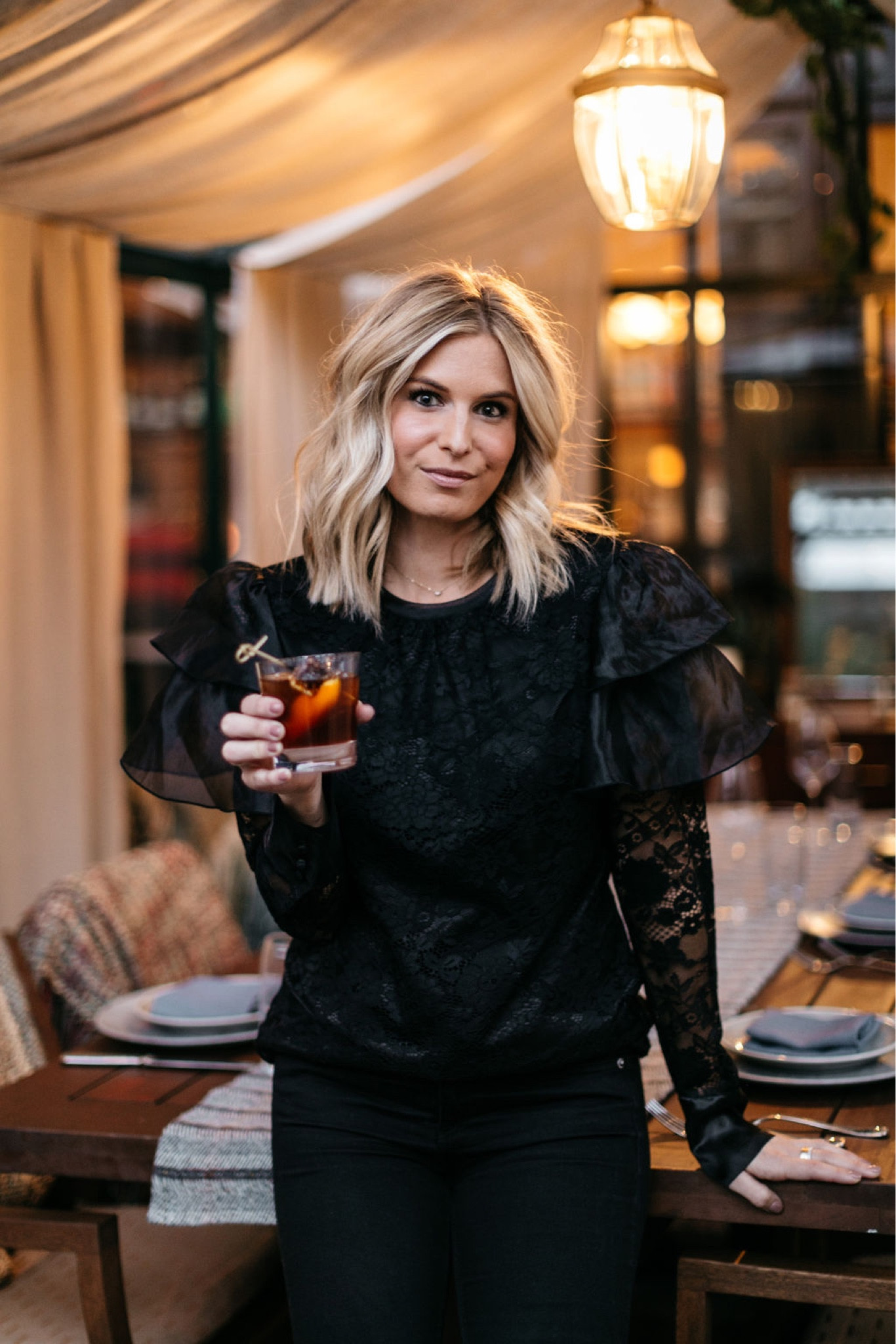 Black lace tops for fall 

#LTKstyletip #LTKunder100 #LTKSeasonal