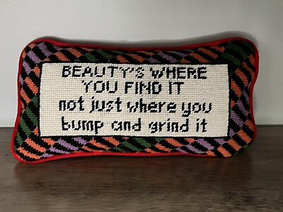 FURBISH VOGUE LYRICS NEEDLEPOINT PILLOW - NWOT | eBay US