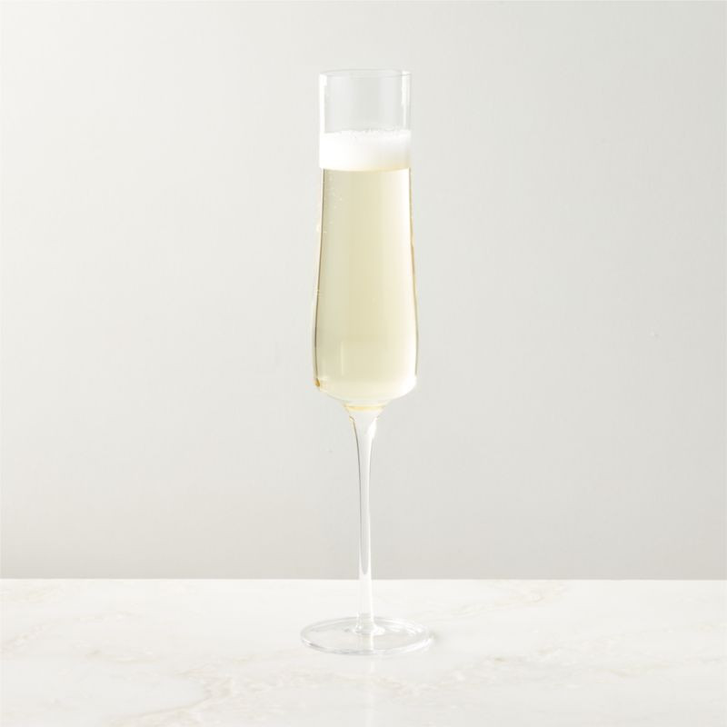 Estera Clear Champagne Glass + Reviews | CB2 | CB2