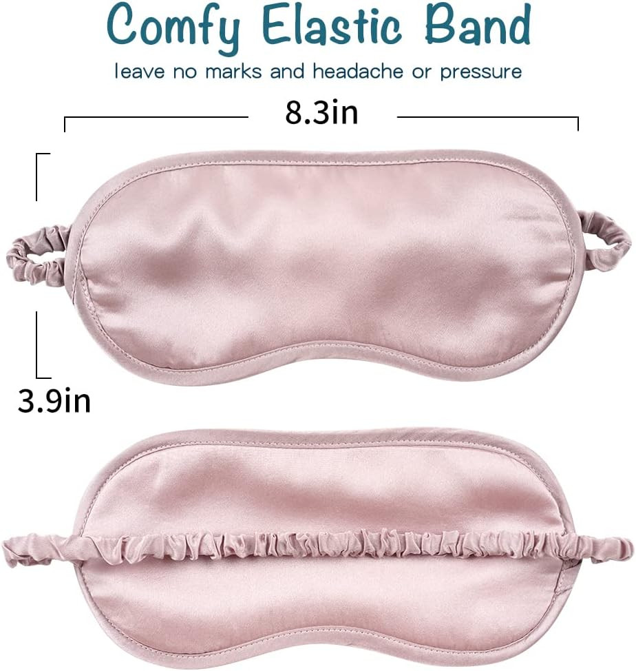 LULUSILK Mulberry Silk Sleep Eye Mask & Blindfold with Elastic Strap/Headband, Soft Eye Cover Eye... | Amazon (US)