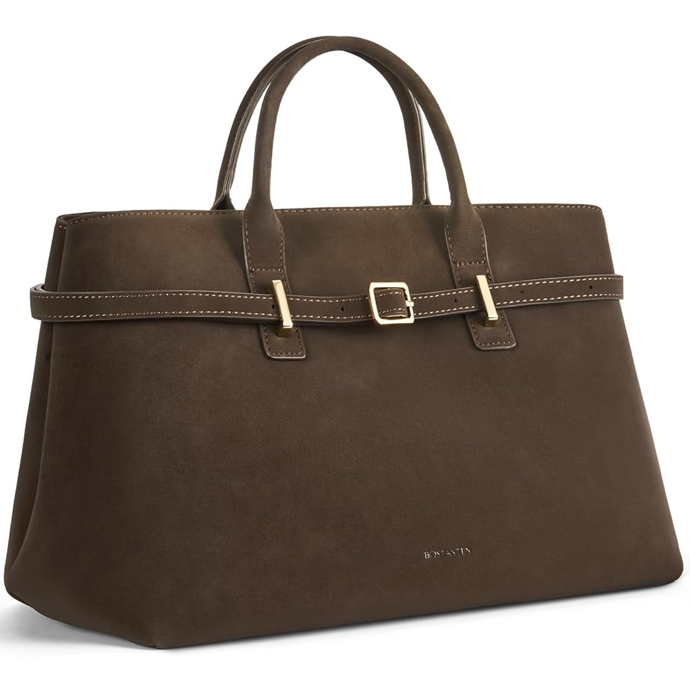 BOSTANTEN Top Handle Purses for Women Vegan Leather Suede Tote Satchel Bag Designer Fall Handbag ... | Amazon (US)