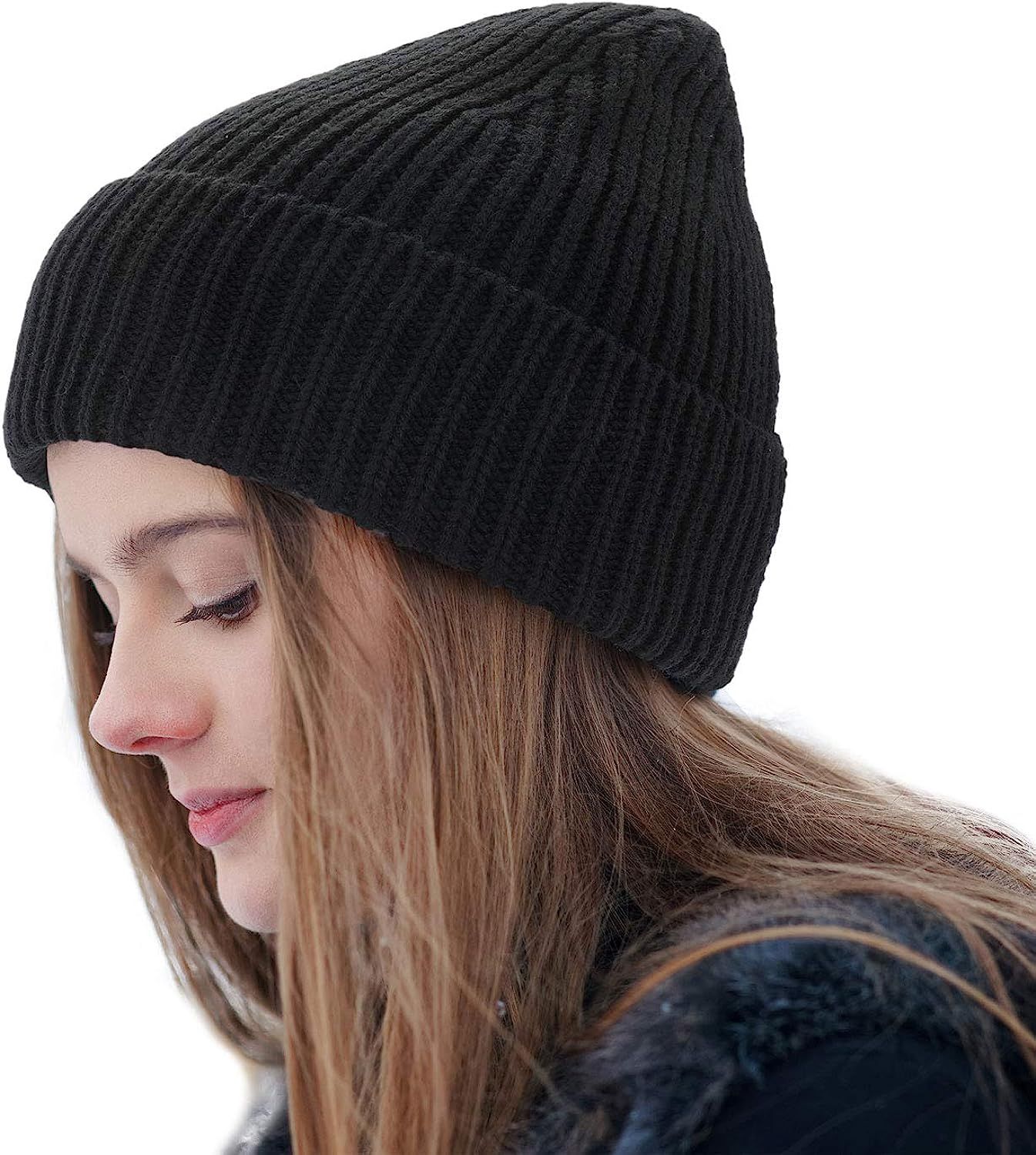 Feximzl Good Threads Beanie Hat Warm Knit Hat Thick Knit Skull Cap for Men Women | Amazon (US)
