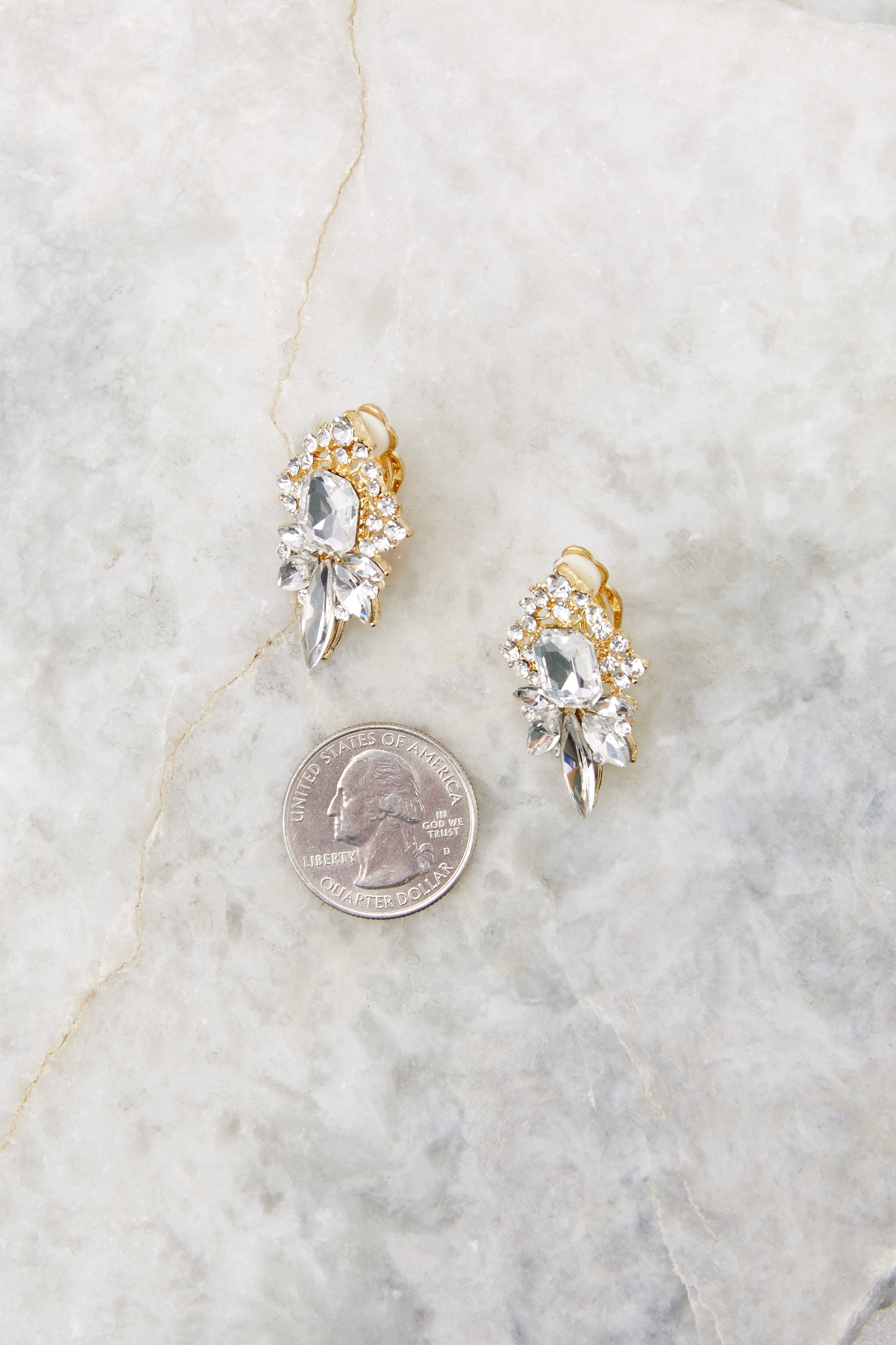 My Big Break Gold Earrings | Red Dress 