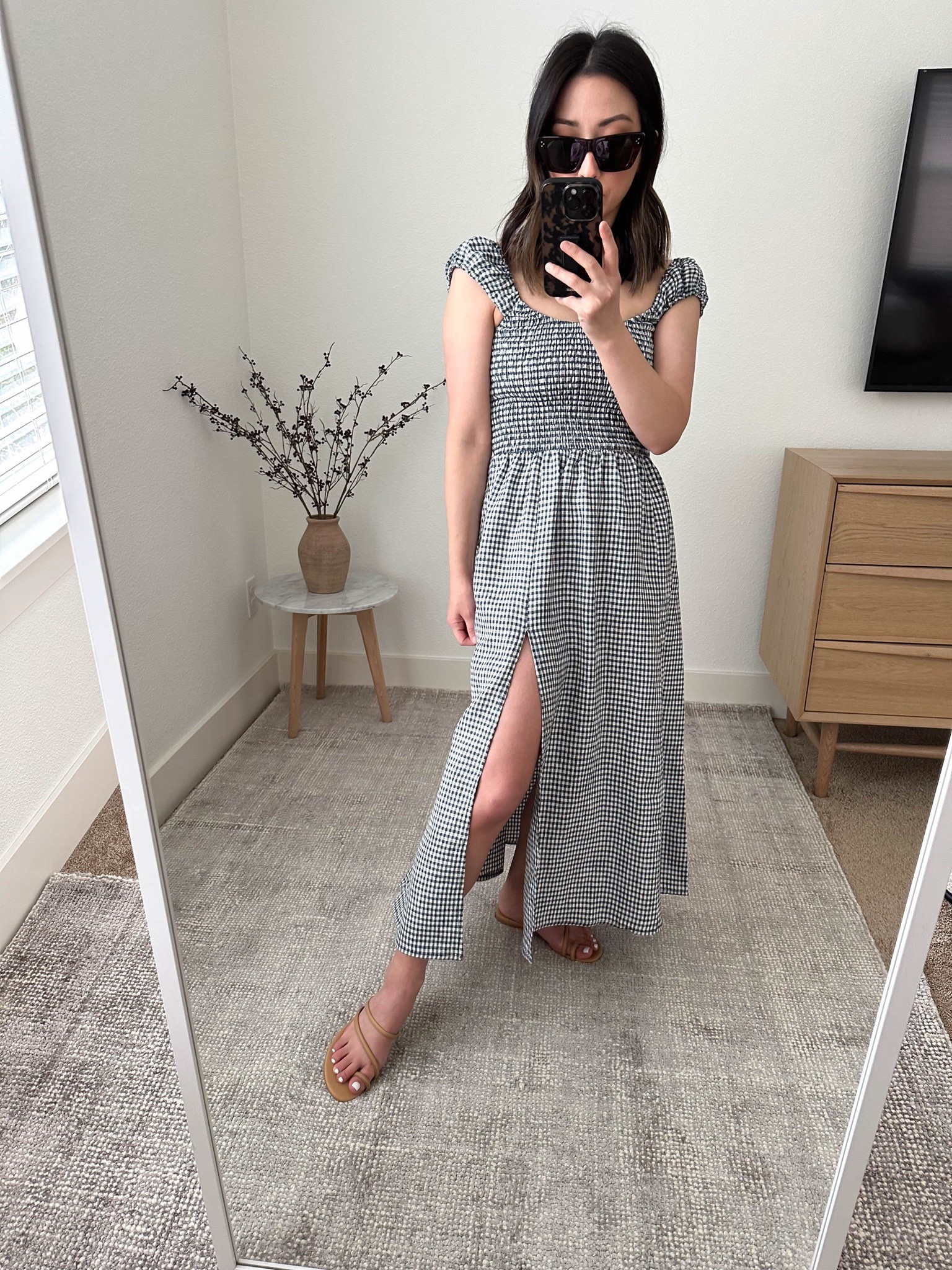 reformation linen dress