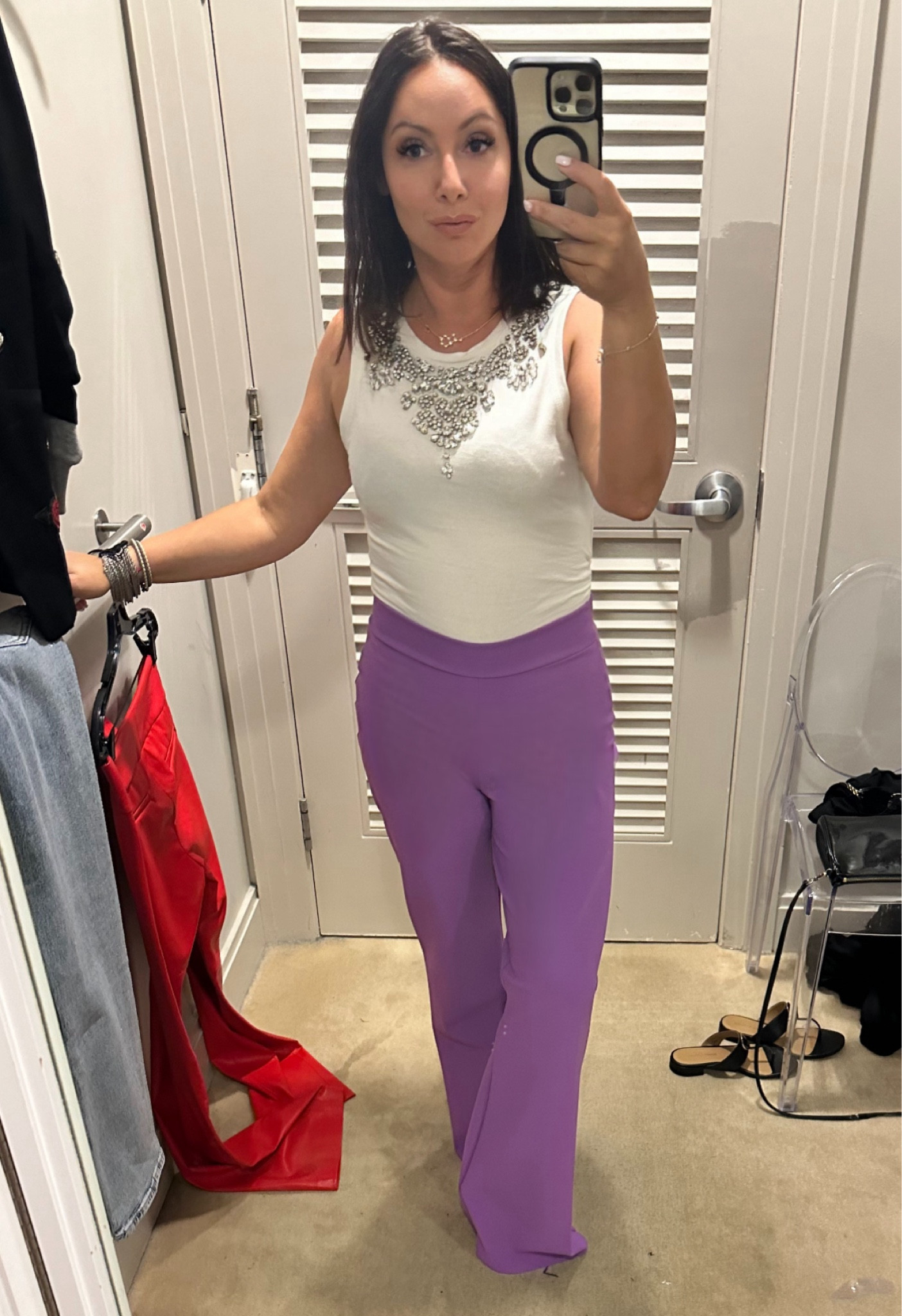 These pants from my favorite designer are now on major sale! They always make me look 10 lbs lighter. The top I stumbled across and fell in love with! It’s even more beautiful in real life! 

#LTKMidsize #LTKOver40 #LTKSaleAlert