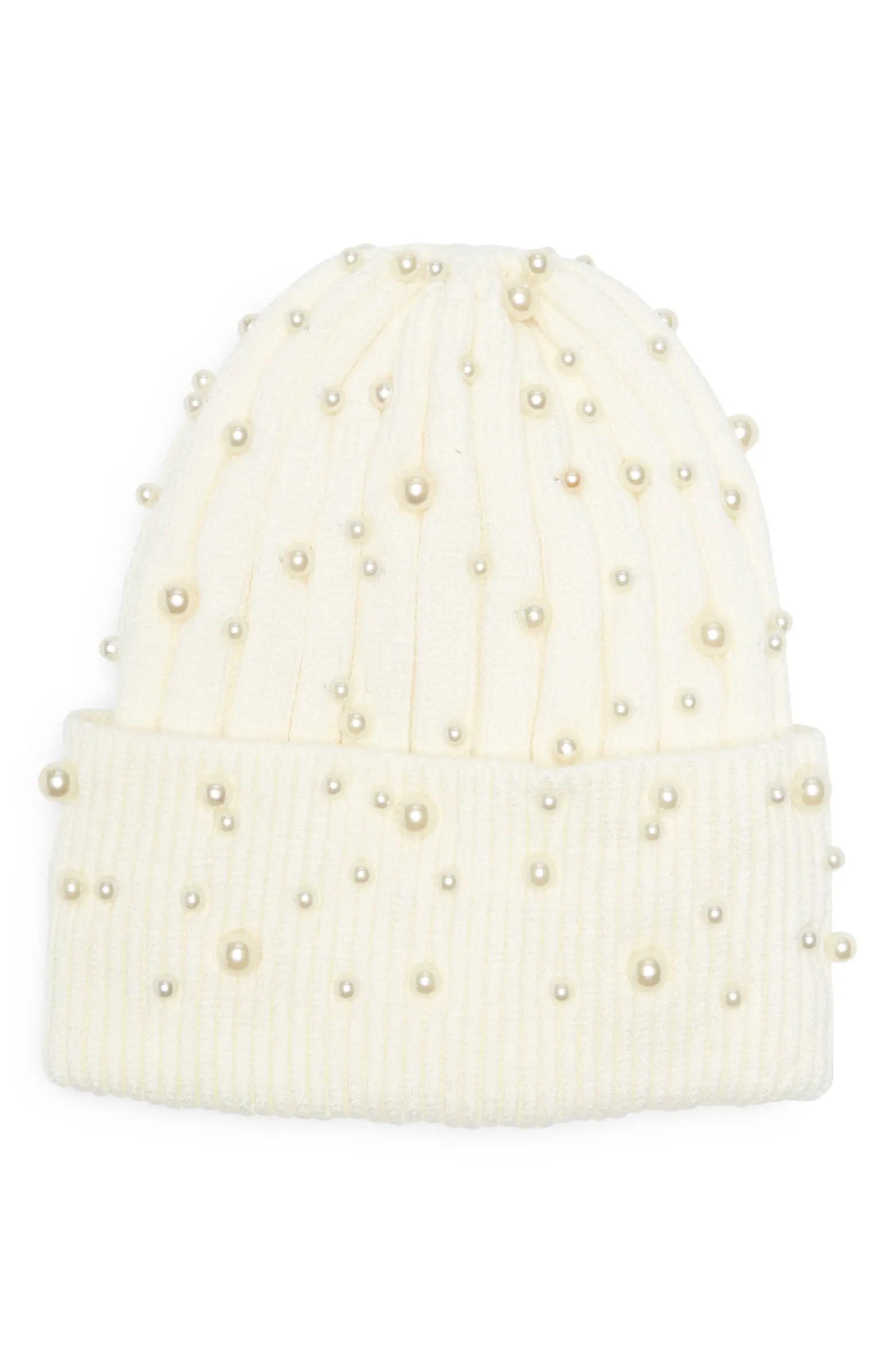 Faux Pearl Knit Beanie | Nordstrom Rack