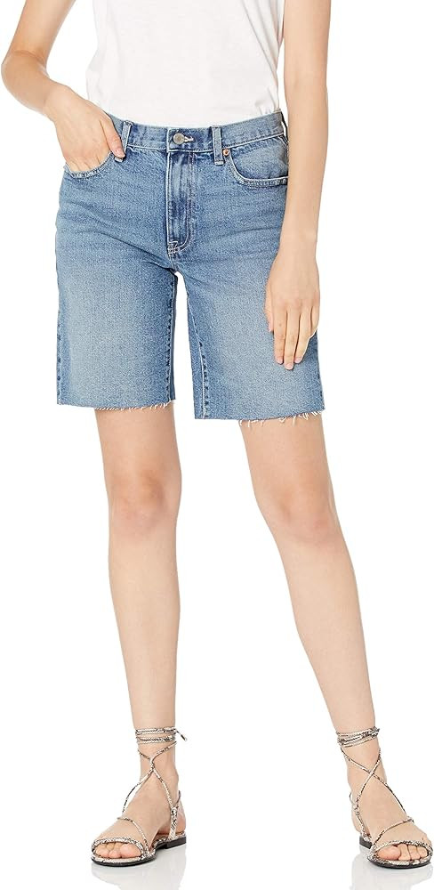 The Drop Women's Jennifer Cut-Off Vintage Denim Long Short | Amazon (US)