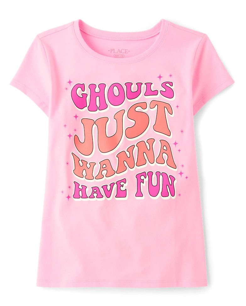 Girls Glow Ghouls Fun Graphic Tee - luau | The Children's Place