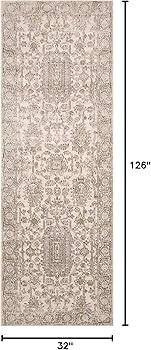Loloi II Teagan Collection TEA-03 Ivory/Sand 2'-8" x 10'-6", .25" Thick, Runner Rug, Soft, Durabl... | Amazon (US)