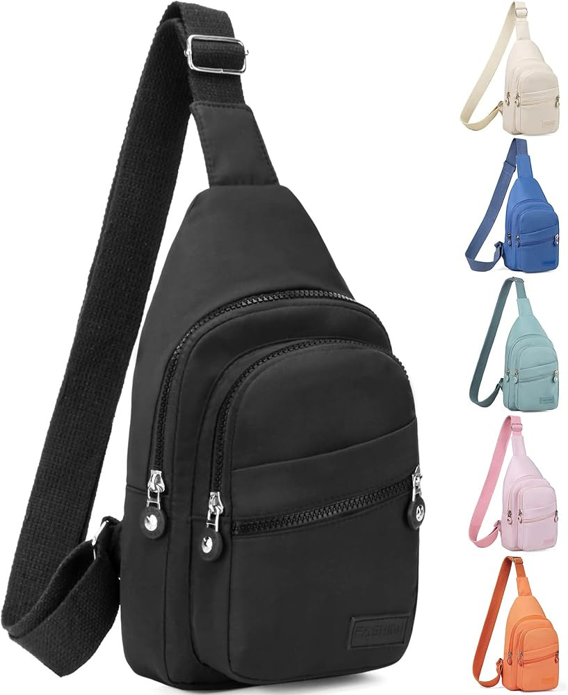 Small Sling Backpack Crossbody Sling Bag for Women, Chest Bag Daypack Fanny Pack Cross Body Bag f... | Amazon (US)