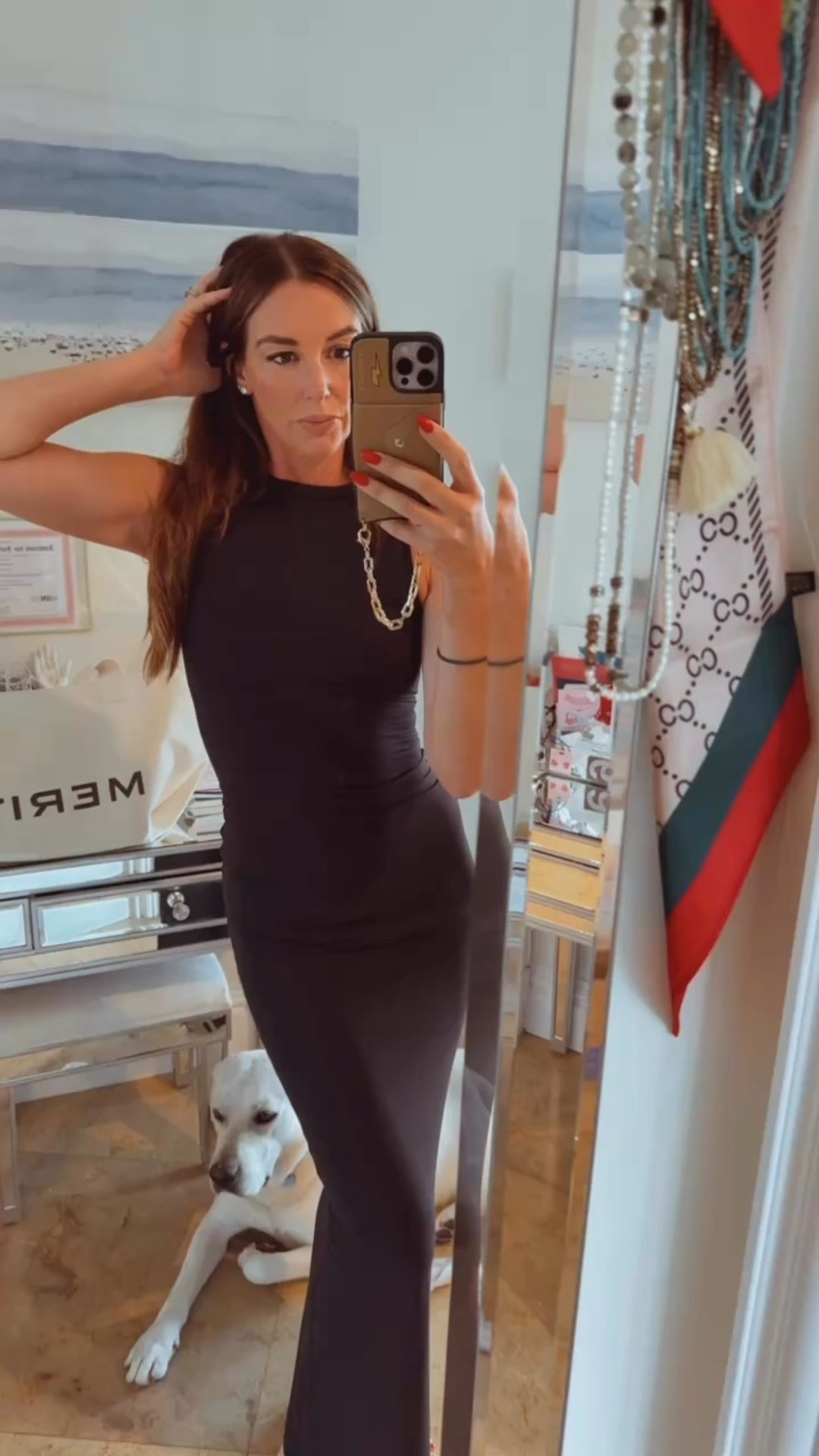 Love this soft dress w sneakers or heels - no shapewear needed

#LTKTall #LTKActive #LTKOver40