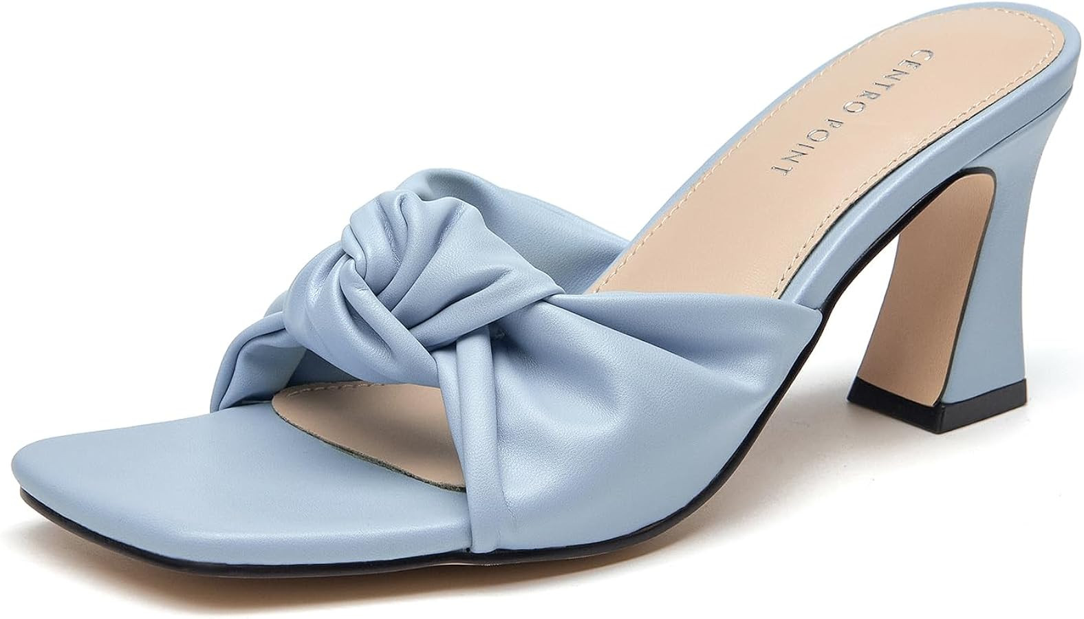 CentroPoint Women's Square Toe Low Sexy Stiletto Heels Slip On Dress Pumps Sandals Evening Party ... | Amazon (US)