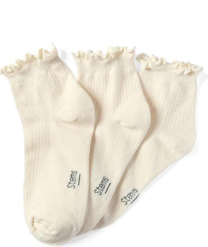 Everyday Classics Ruffle 3-Pack Crew Socks | Nordstrom