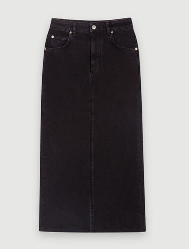 Long denim skirt | Maje US