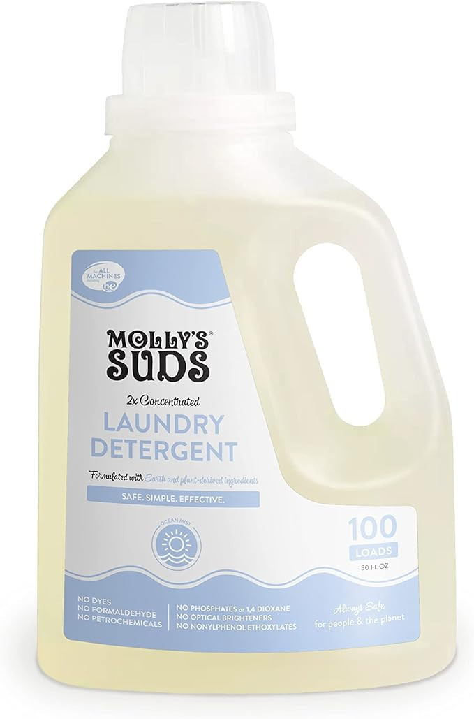 Molly's Suds Liquid Laundry Detergent | Natural Laundry Detergent Soap for Sensitive Skin | 2x Co... | Amazon (US)