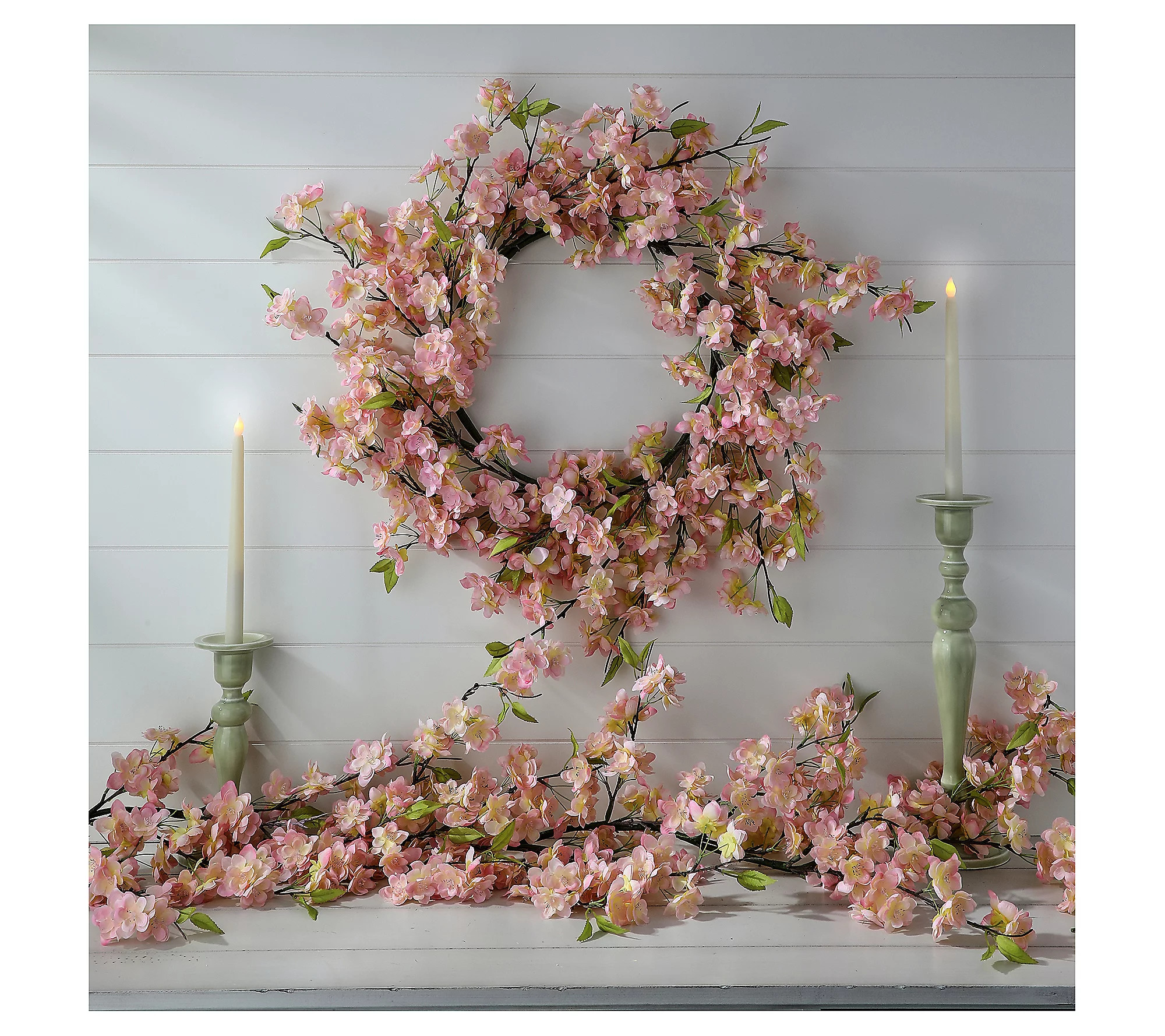 24 Cherry Blossom Wreath | QVC