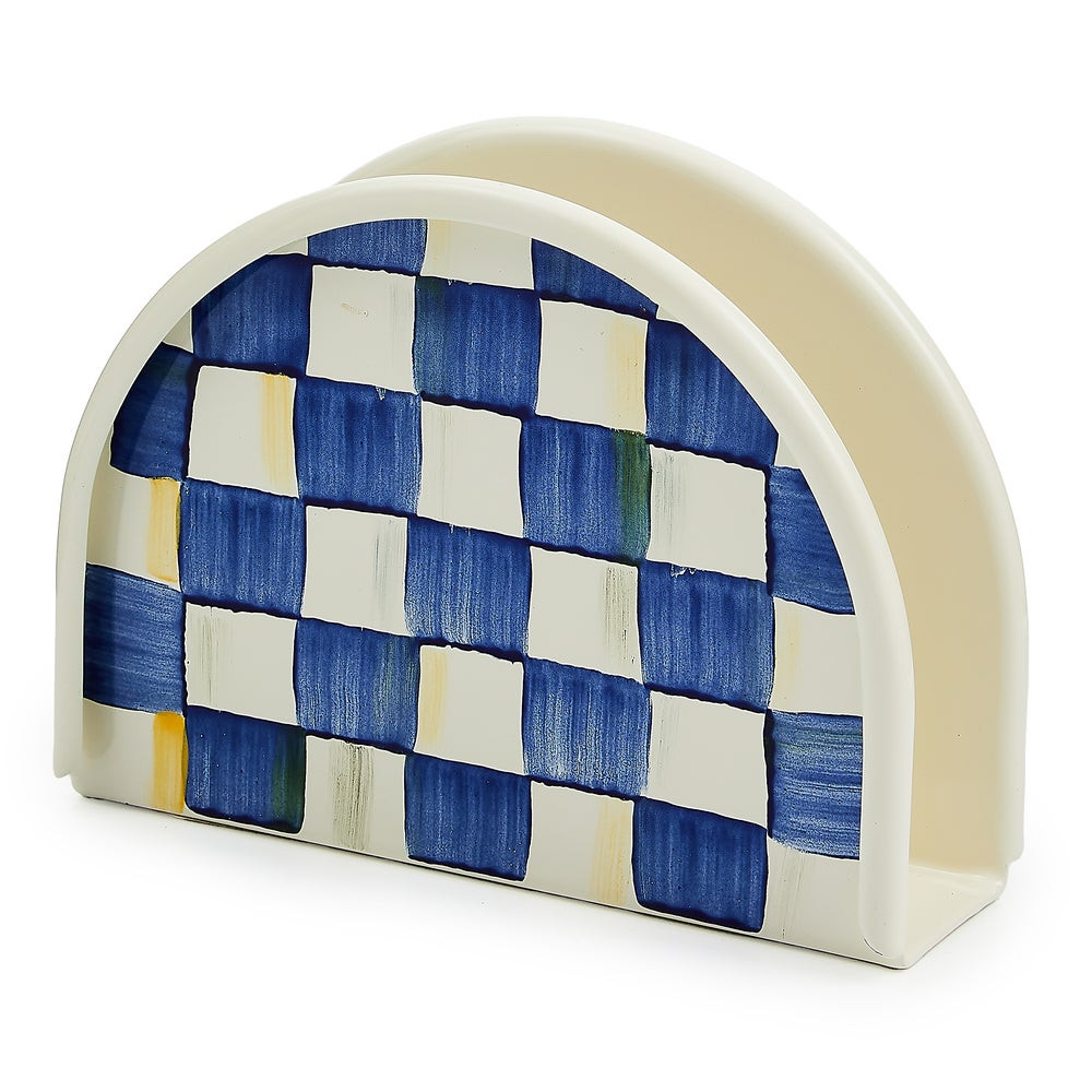 Royal Check Napkin Holder | MacKenzie-Childs