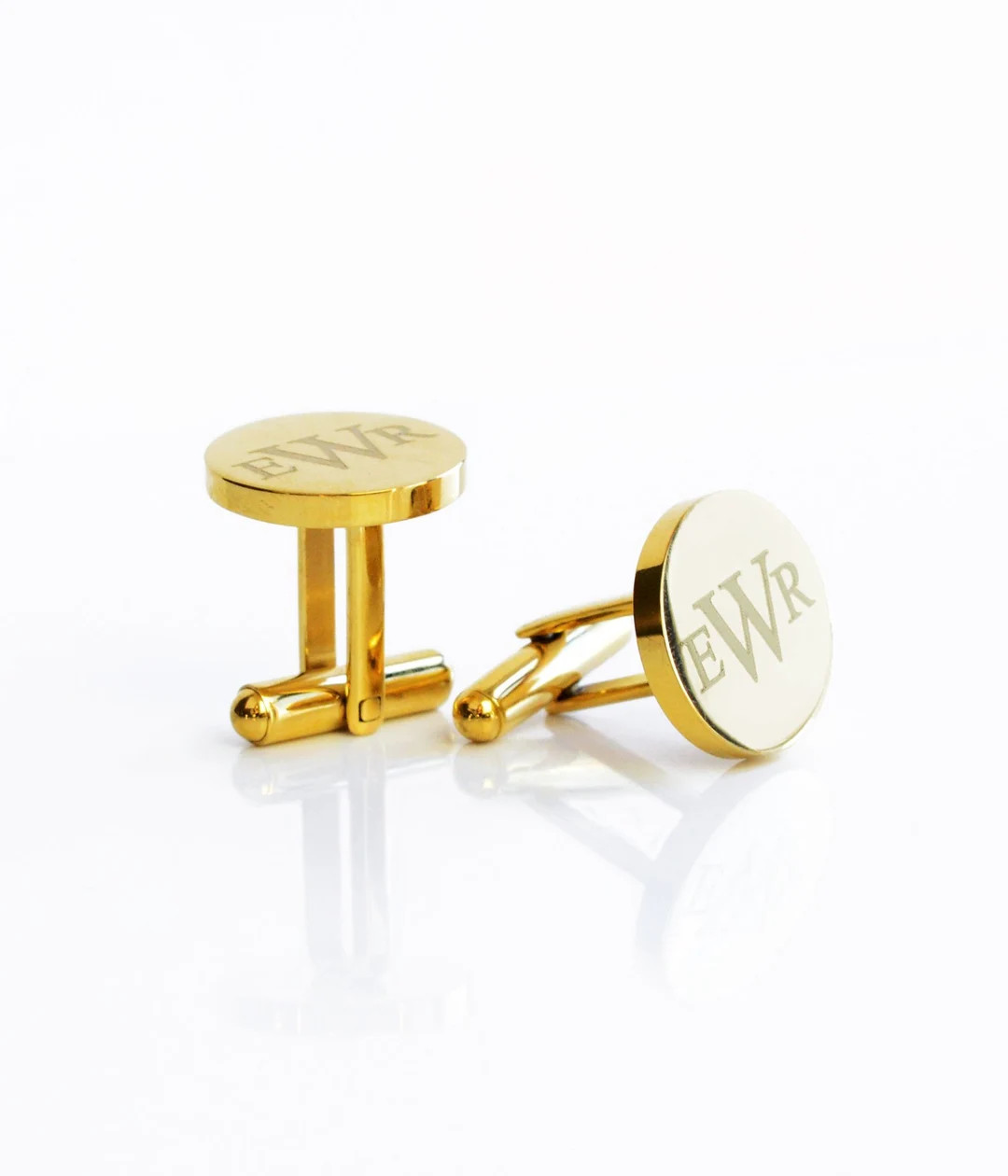 Monogrammed Cufflinks with Initials, Boyfriend Husband Gift Metal Monogram Personalized Cuff Link... | Etsy (US)