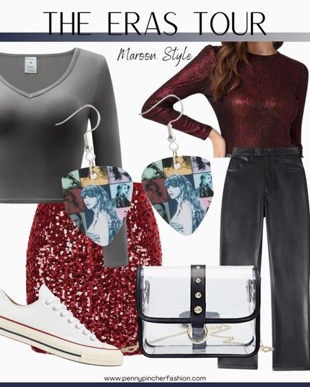 Maroon style. 
Taylor swift outfit ideas for the Eras tour. 
The Eras Tour movie outfits
Taylor Swift concert outfits
2024 Taylor swift concert style
Taylor swift outfits 
The Eras outfit Ideas
Midnights maroon aesthetic

#LTKstyletip #LTKfindsunder100