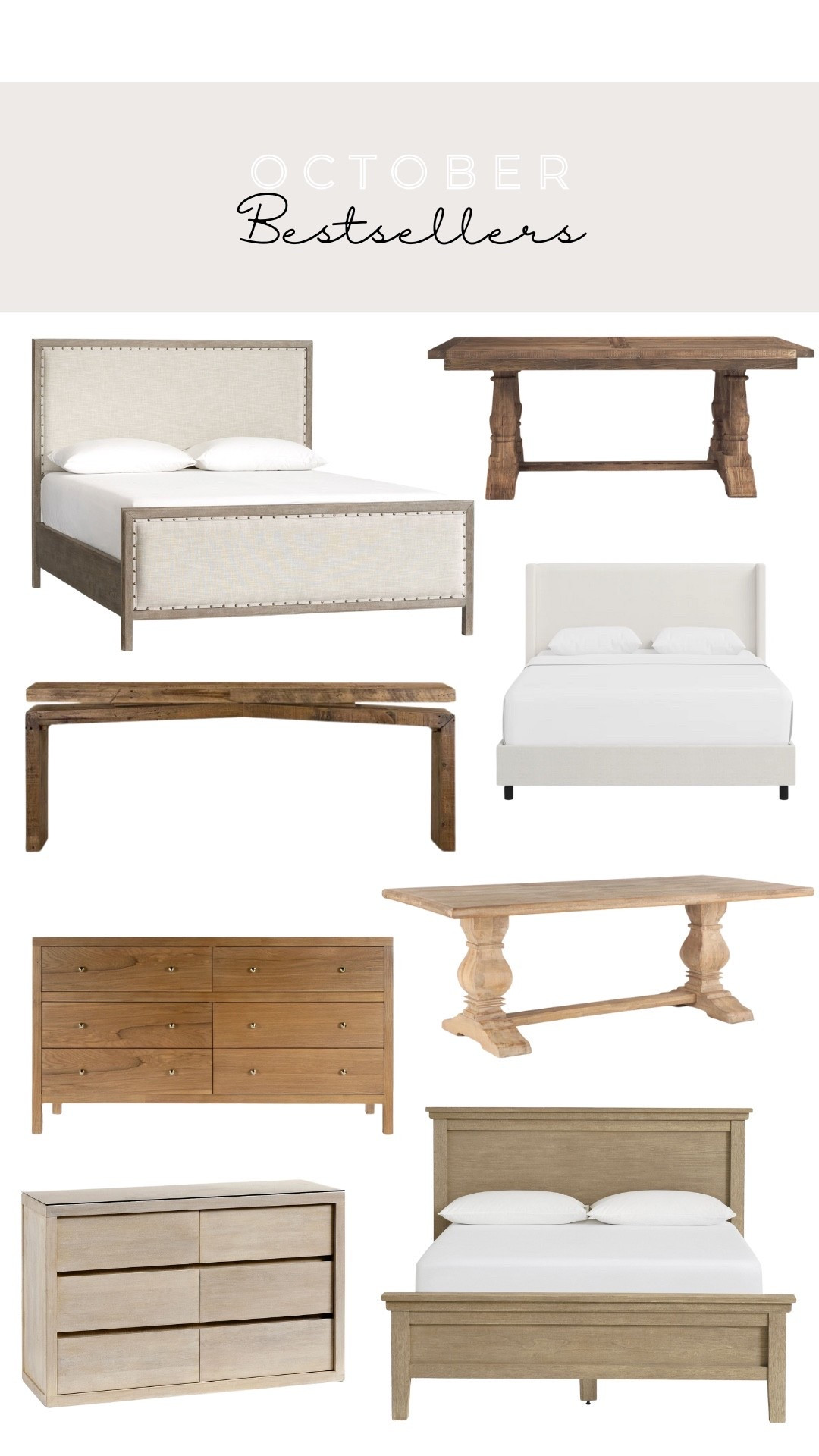 October bestsellers!

Neutral home, neutral home design, cozy home design, cozy home style, Pottery Barn Toulouse Bed Frame, Pottery Barn Banks Dining Table, Pottery Barn Inspired, Pottery Barn Dupe, Pottery Barn Look for Less, Farmhouse Dining Table, Pottery Barn Cayman Dresser, Hanson Bed, Tilly Bed, Henn Console Table Look for Less, Celine Dresser, Crate & Barrel Keane Dresser Dupe, Pottery Barn Sausalito Collection, Transitional Home 

#LTKSaleAlert #LTKHome #LTKStyleTip