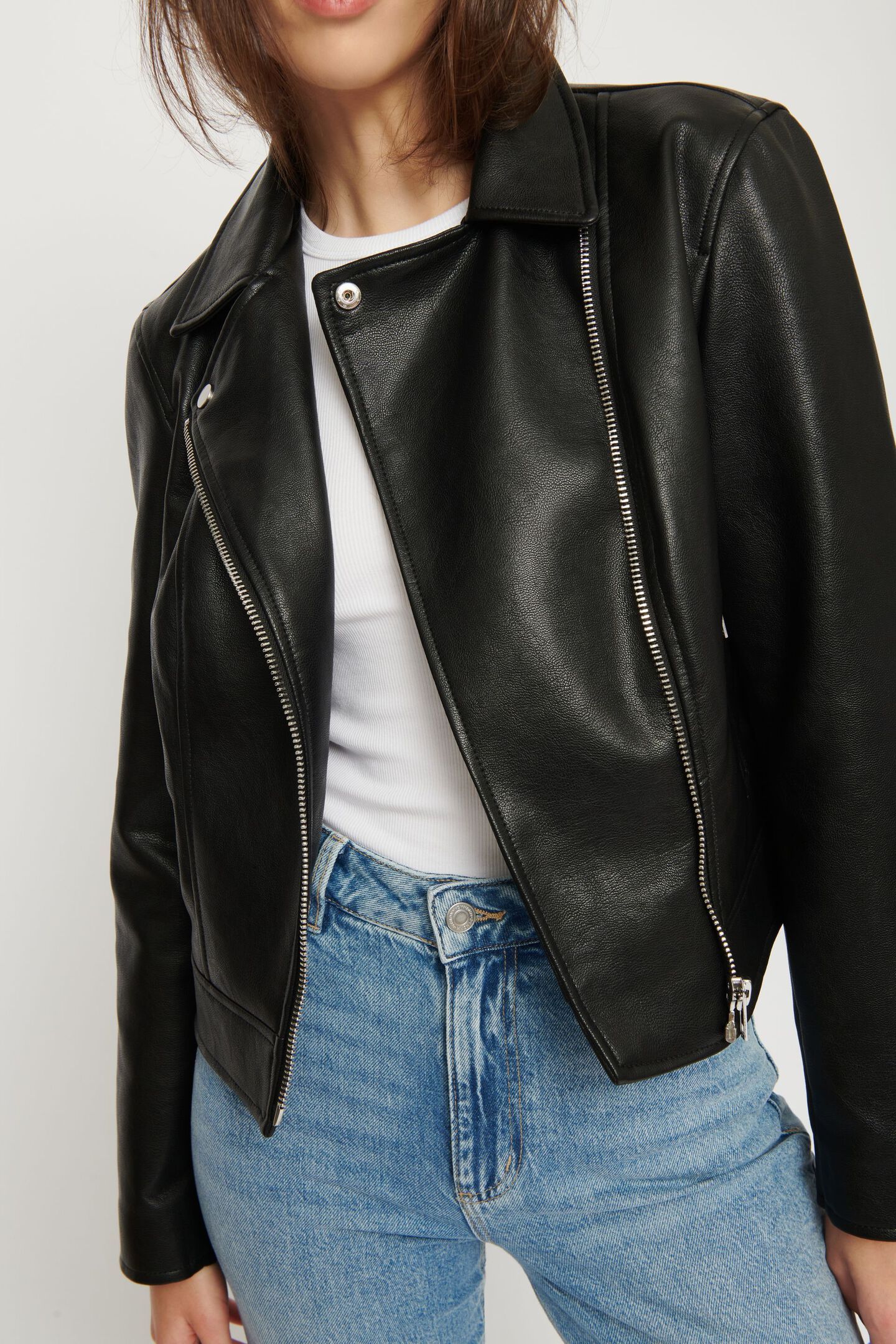 Kennedy Moto Faux Leather Jacket | Dynamite Clothing