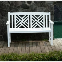 4' Lattice Bench, White | Walmart (US)