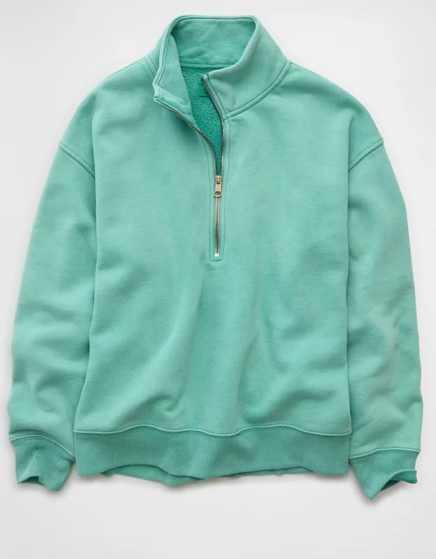 AE Everyday Luxe Quarter Zip Sweatshirt | American Eagle Outfitters (US & CA)