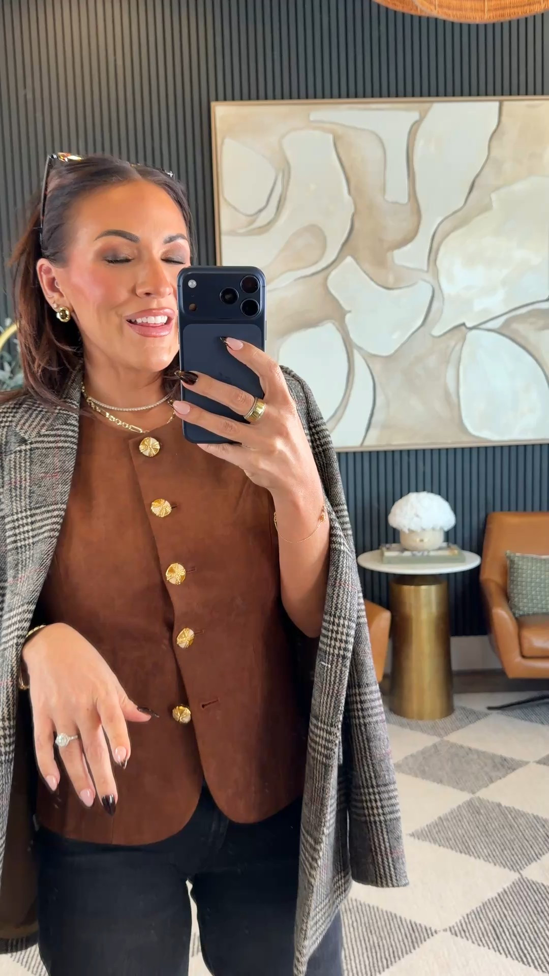 This is fall in an outfit! 🤎🍂

Wearing a small in top
Xs in blazer 
2 in jeans 

5’2/ 130 lbs / 34 DD / 25” waist 

#LTKOver40 #LTKPetite #LTKStyleTip