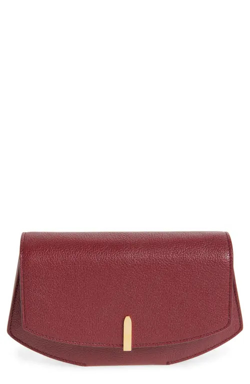 SAVETTE The Florence Leather Clutch in Wine at Nordstrom | Nordstrom