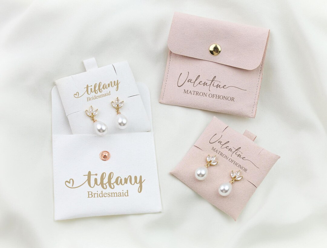 Bridesmaid Earrings 18k Gold Plated | Bridesmaid Pearl Knot Earrings | Maid of Honor Bridesmaid G... | Etsy (US)