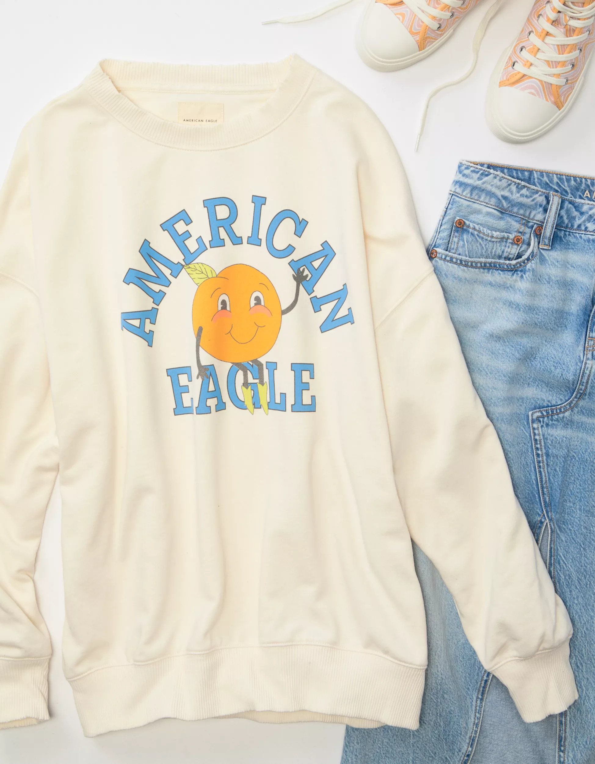 AE Oversized Graphic Sweatshirt | American Eagle Outfitters (US & CA)