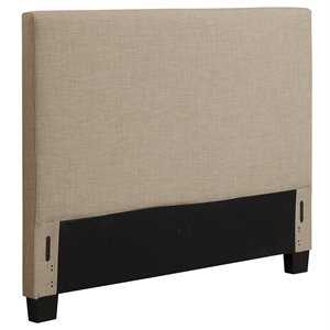 Modus Geneva Upholstered Full Panel Headboard in Toast | Cymax