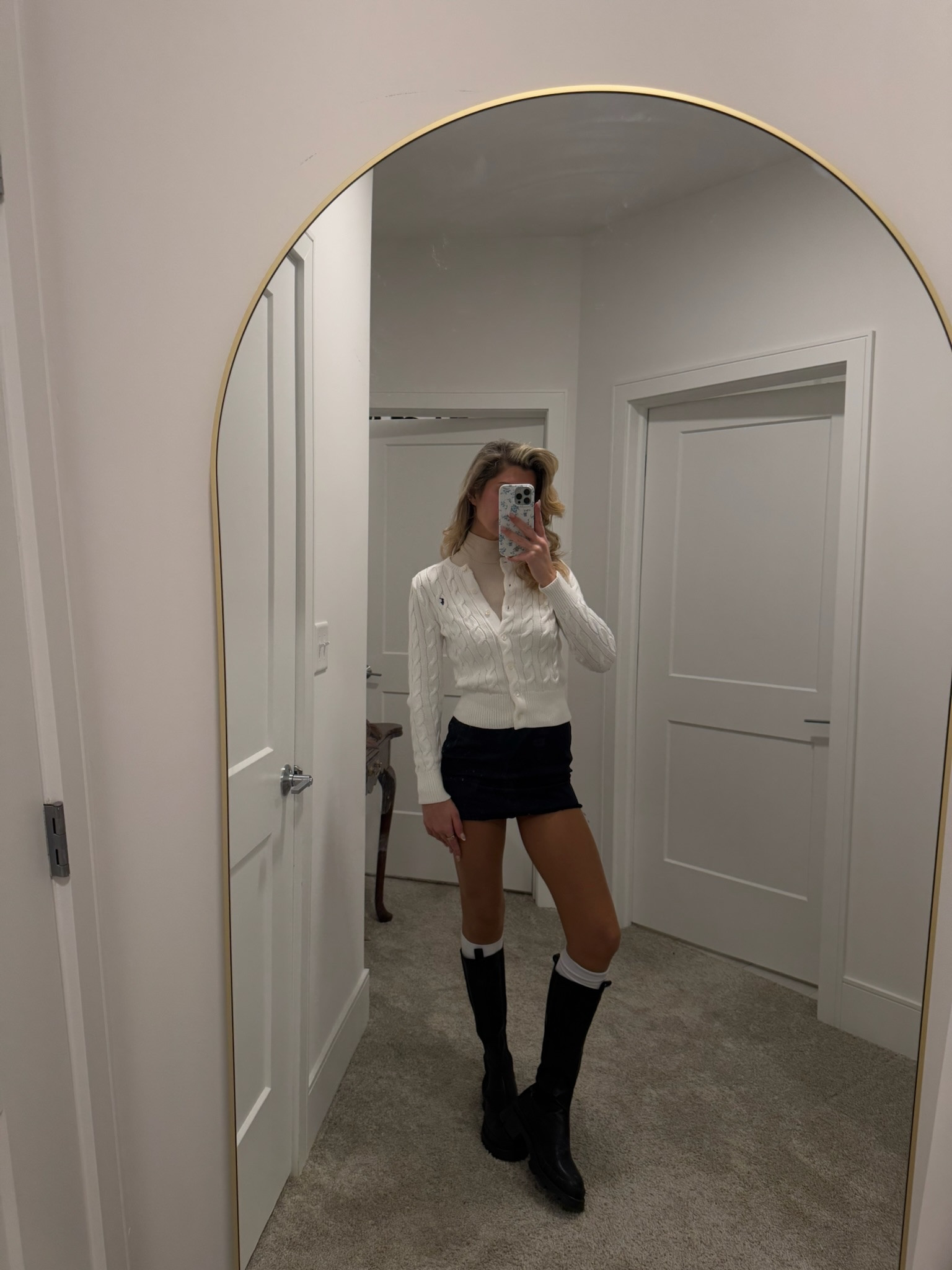 Love this Ralph Lauren cardigan from Revolve!! 

ootd, outfit inspo, fall fashion, trendy fashion, navy skirt, cardigan  

 #LTKStyleTip