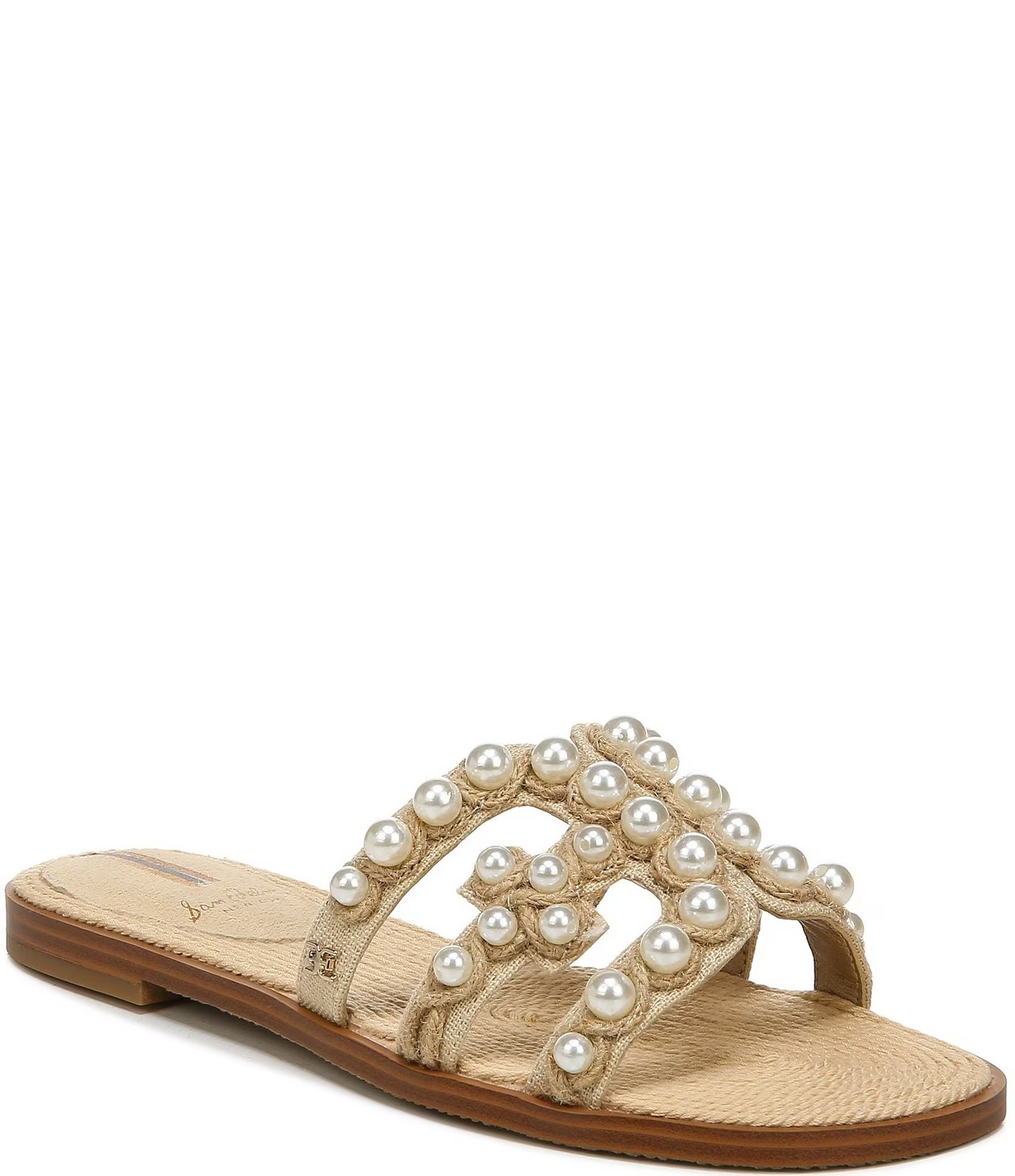 Bay 22 Double E Pearl Embellished Sandals | Dillard's