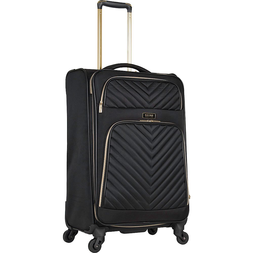 Kenneth Cole Reaction Chelsea 24"" Quilted Lightweight Expandable Checked Spinner Luggage Black - Kenneth Cole Reaction Softside Checked | eBags